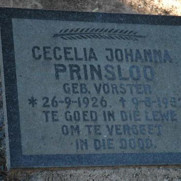 PRINSLOO Cecelia Johanna nee VORSTER 1926-1957