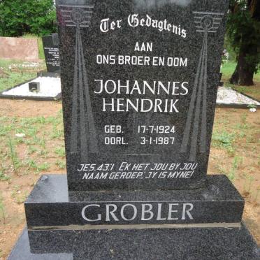 GROBLER Johannes Hendrik 1924-1987