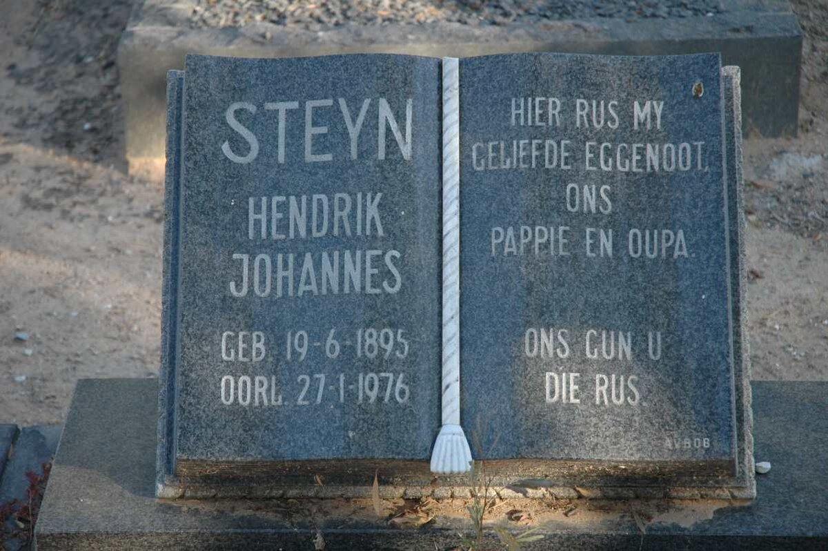 STEYN Hendrik Johannes 1895-1976