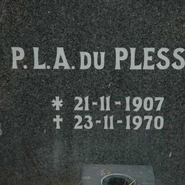 PLESSIS P.L.A., du 1907-1970