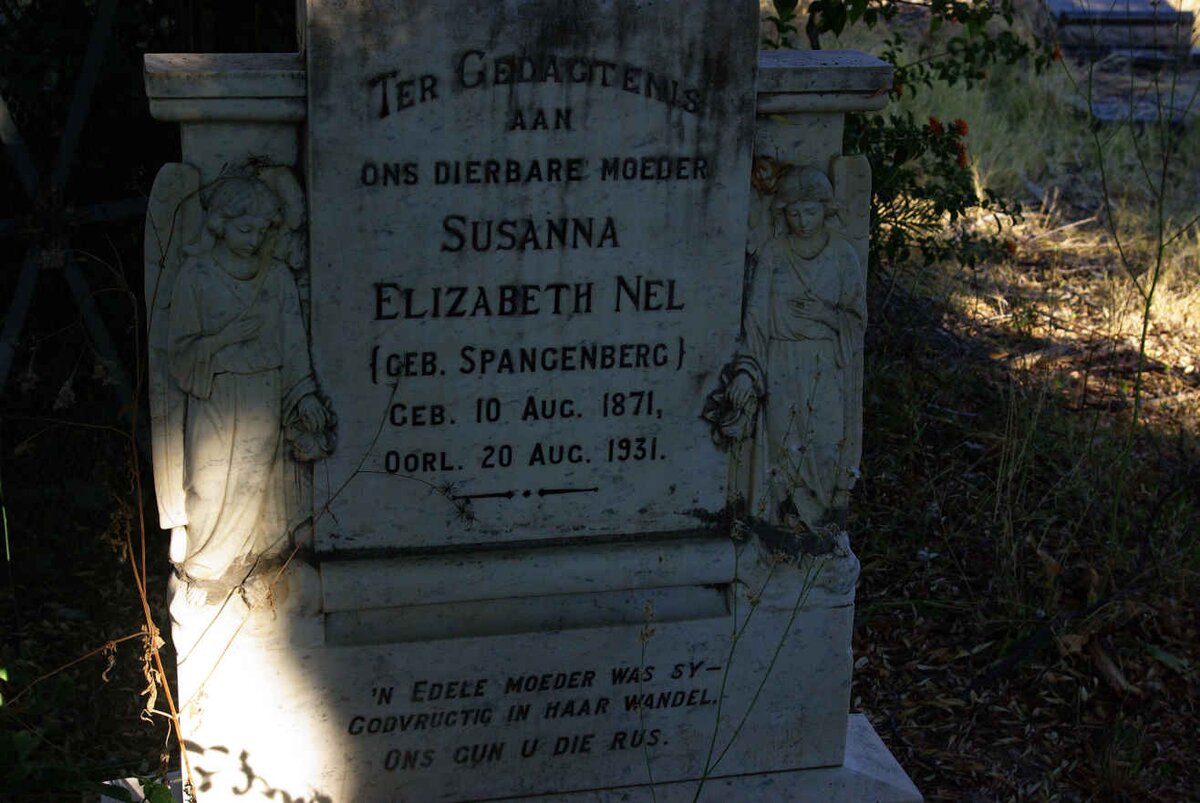 NEL Susanna Elizabeth nee SPANGENBERG 1871-1931