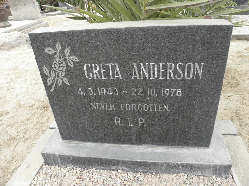 ANDERSON Greta 1943-1978