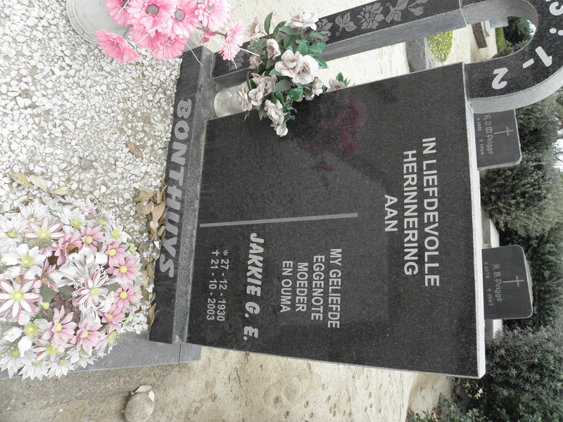 BONTHUYS Jakkie G.E. 1930-2003