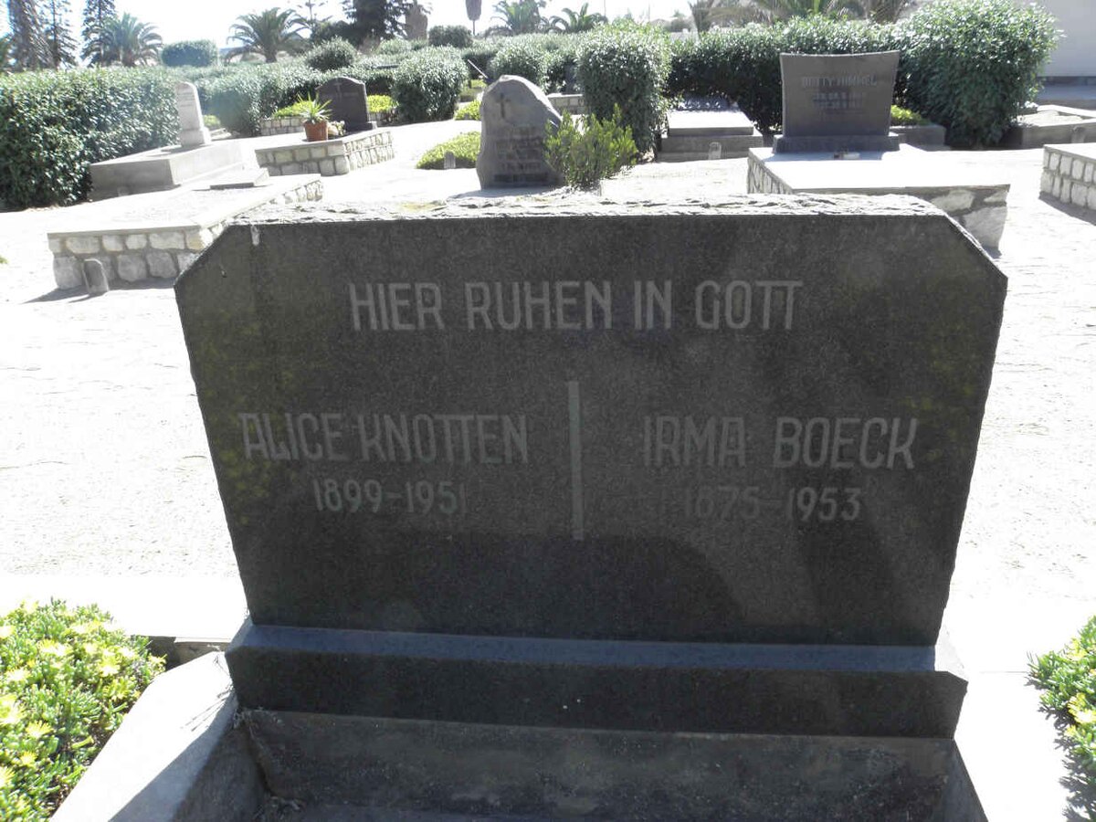 BOECK Irma 1875-1953 :: KNOTTEN Alice 1899-1951