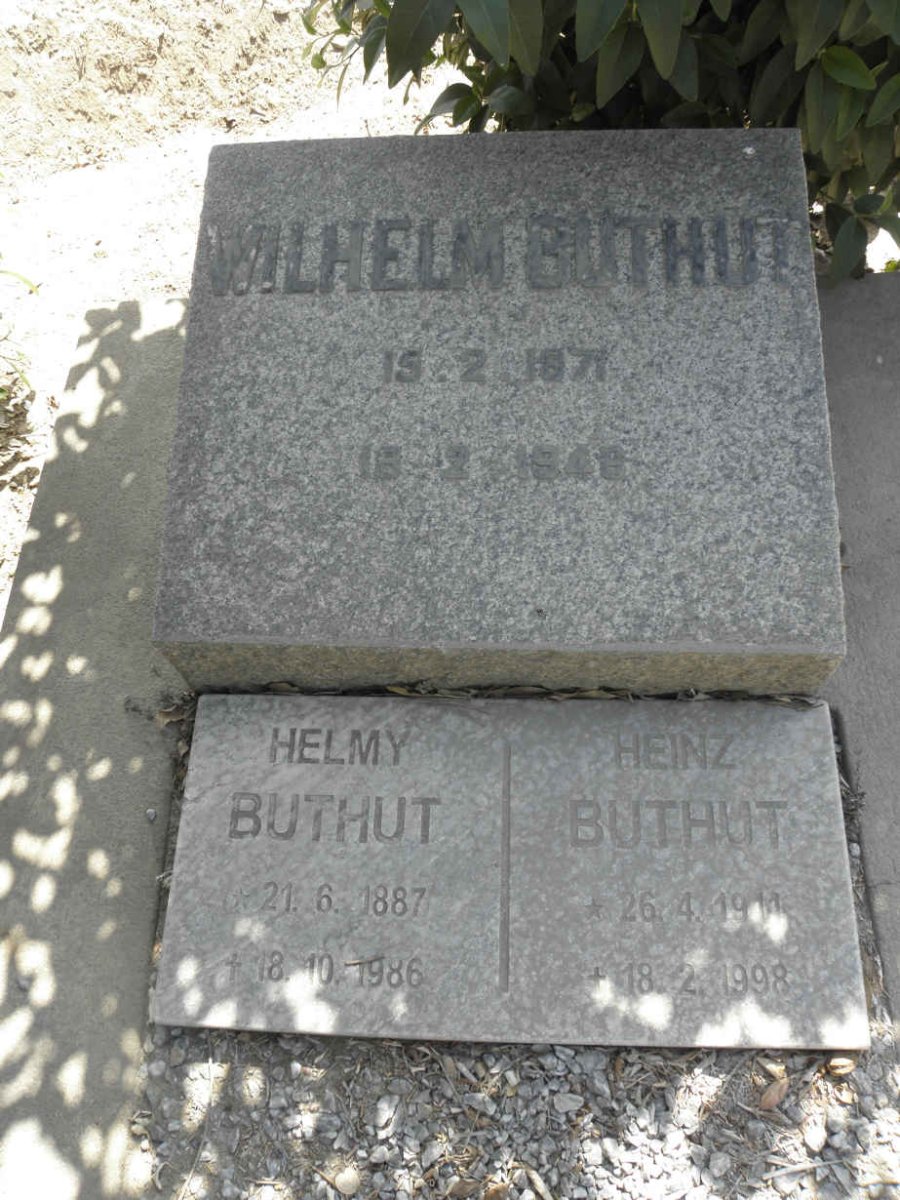BUTHUT Wilhelm 1871-1948 :: BUTHUT Helmy 1887-1986 :: BUTHUT Heinz 1914-1998