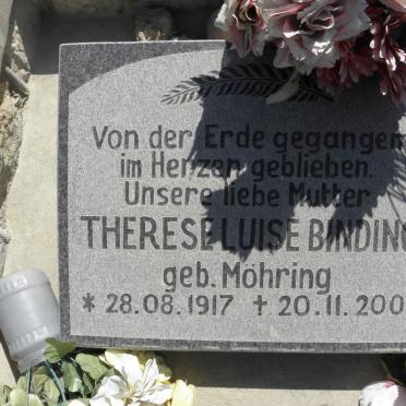 BINDING Therese Luise nee MÖHRING 1917-2009
