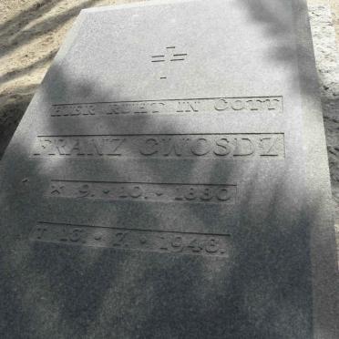 CWOSDZ Franz 1880-1946 &amp; Pauline 1883-1958