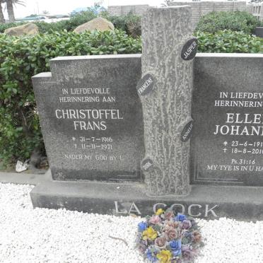 COCK Christoffel Frans, la 1916-1971 &amp; Ellen Johanna 1915-2010