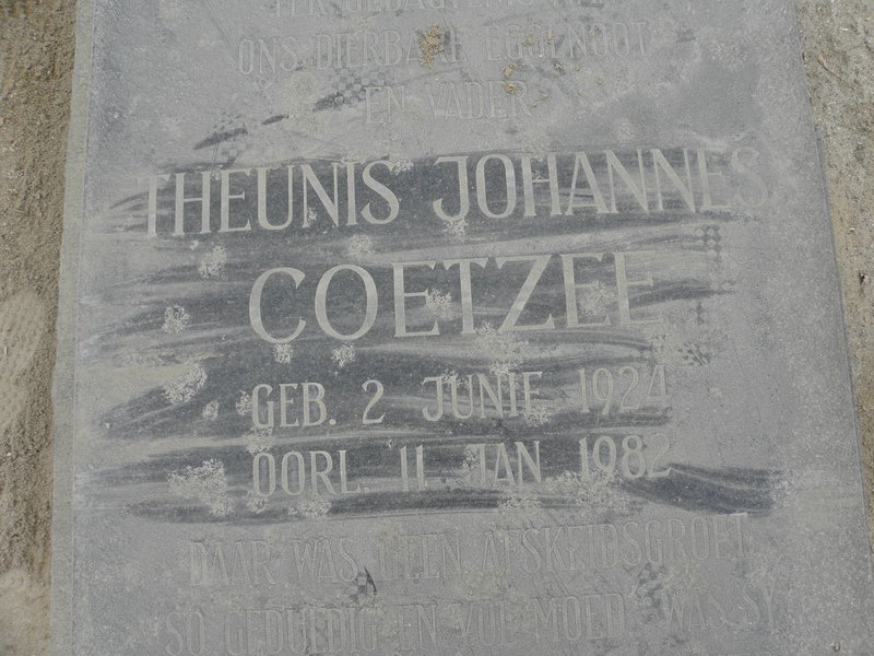 COETZEE Theunis Johannes 1924-1982
