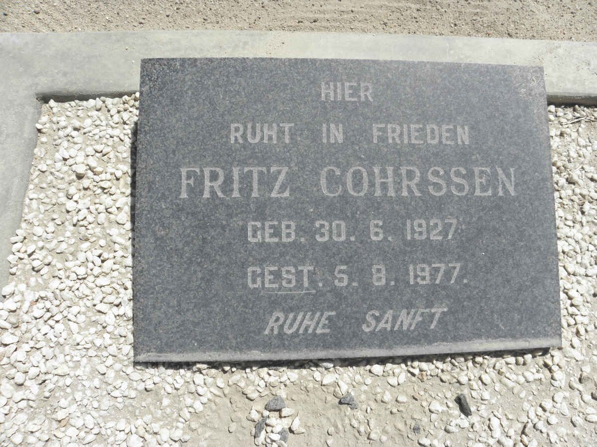 COHRSSEN Fritz 1927-1977
