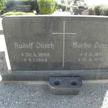 DÜSCH Rudolf 1890-1962 &amp; Martha 1891-1972