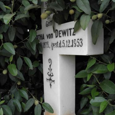 DEWITZ Max, von 1876-1918 &amp; Hertha 1876-1953