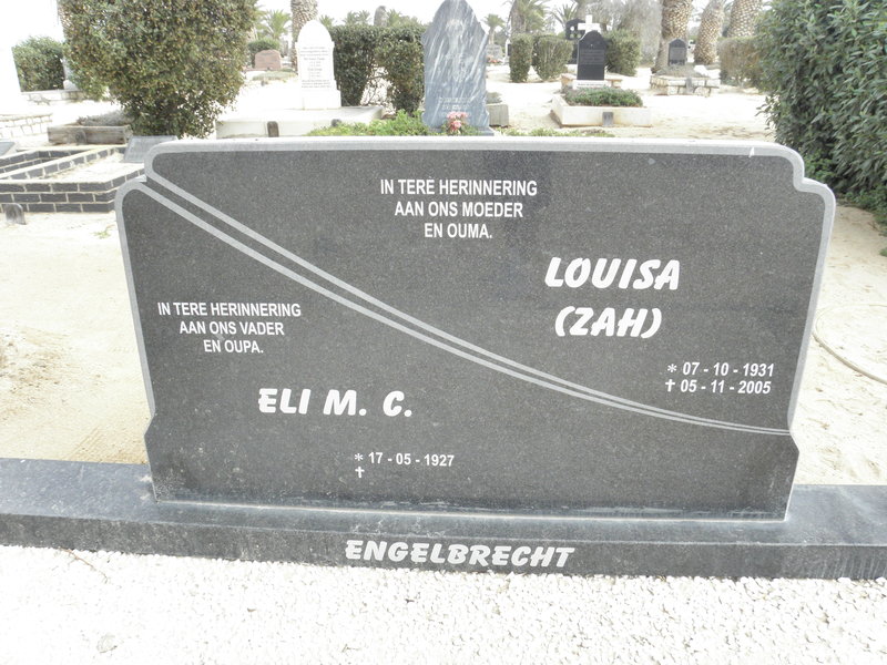 ENGELBRECHT Eli M.C. 1927- &amp; Louisa 1931-2005