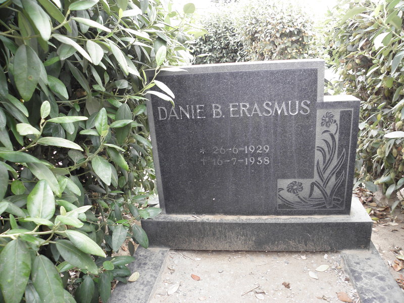 ERASMUS Danie B. 1929-1958