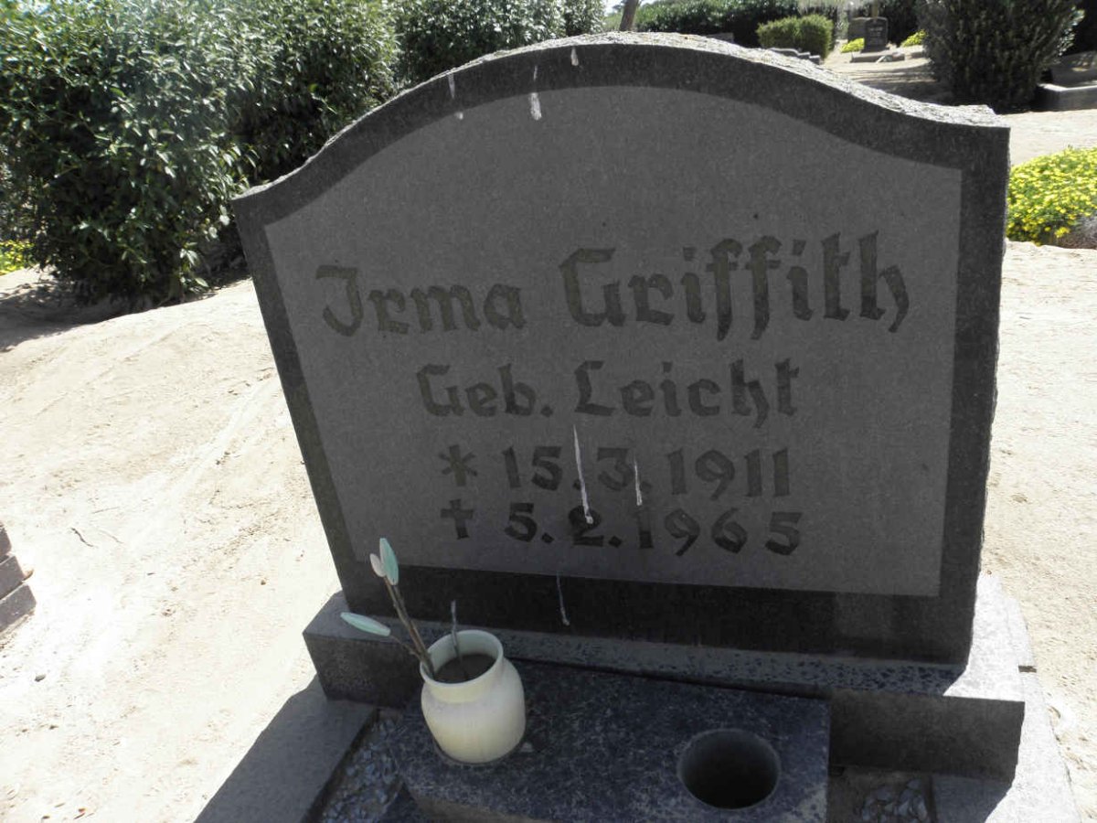 GRIFFITH Irma nee LEICHT 1911-1965