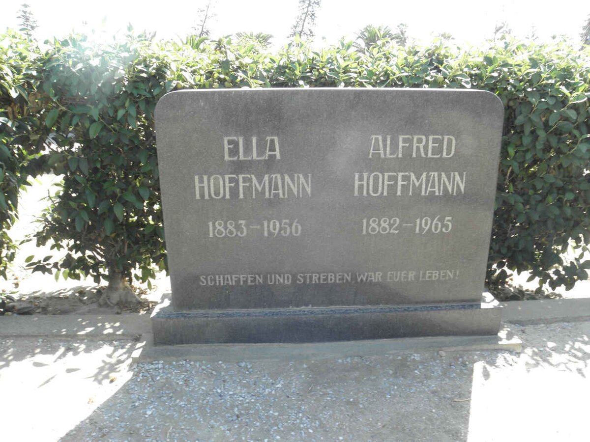 HOFFMANN Alfred 1882-1965 &amp; Ella 1883-1956