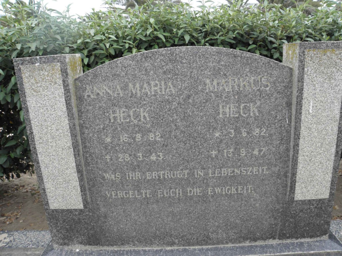 HECK Markus 1882-1947 &amp; Anna Maria 1882-1943