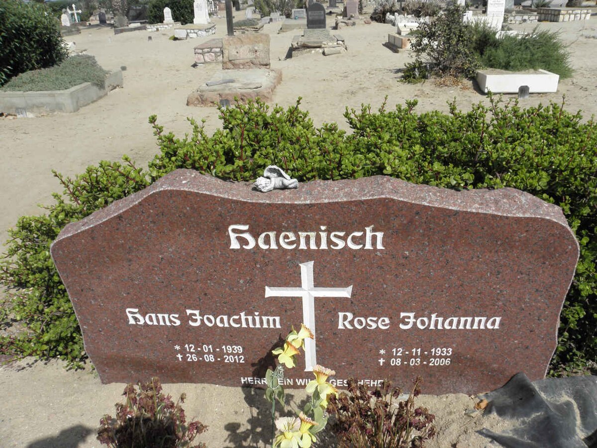 HAENISCH Hans Joachim 1939-2012 &amp; Rose Johanna 1933-2006