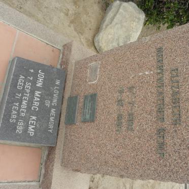 KEMP Elizabeth Merryweather 1892-1980 :: KEMP John Marc -1992