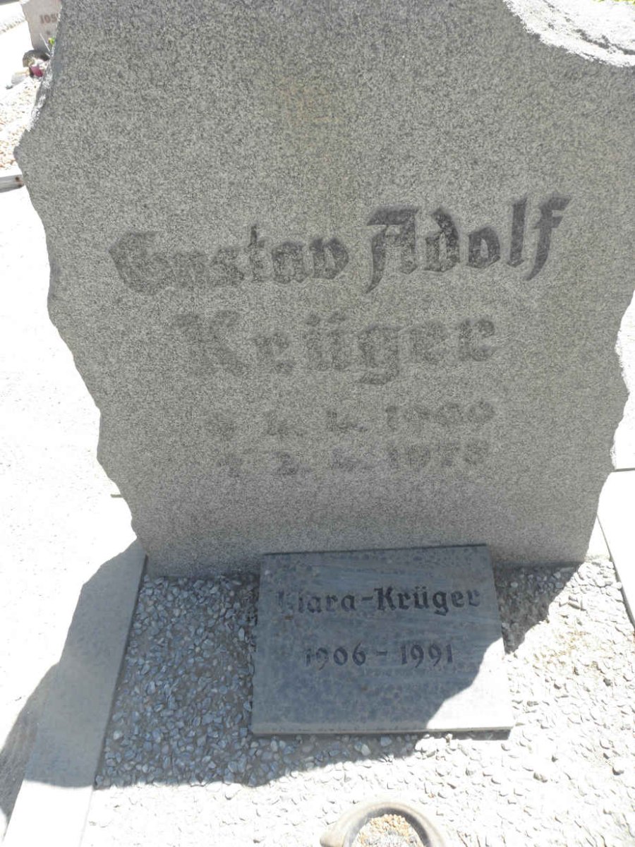 KRÜGER Gustav Adolf 1899-1978 &amp; Klara 1906-1991