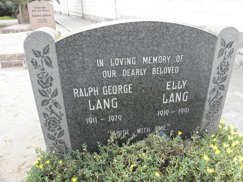 LANG Ralph George 1911-1979 &amp; Elly 1919-1991