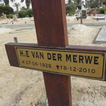 MERWE H.E., van der 1928-2010