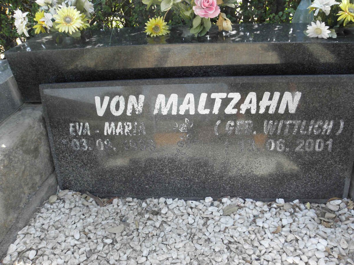 MALTZAHN Eva-Maria, von nee WITTLICH 1968-2001