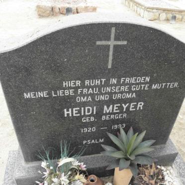 MEYER Heidi nee BERGER 1920-1993