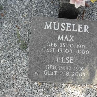 MÜSELER Max 1912-2000 &amp; Else 1916-2003