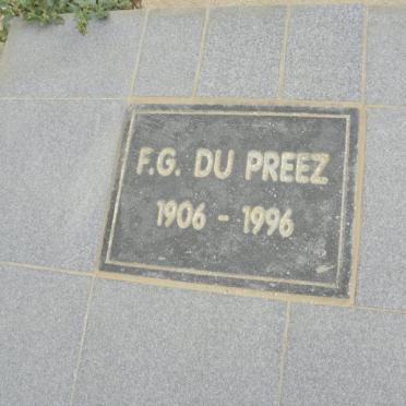 PREEZ F.G., du 1906-1996