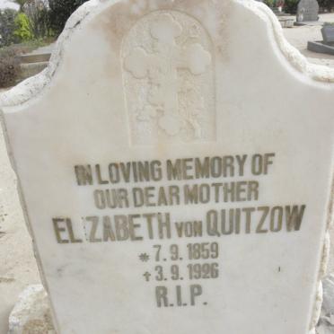 QUITZOW Elizabeth, von 1859-1926