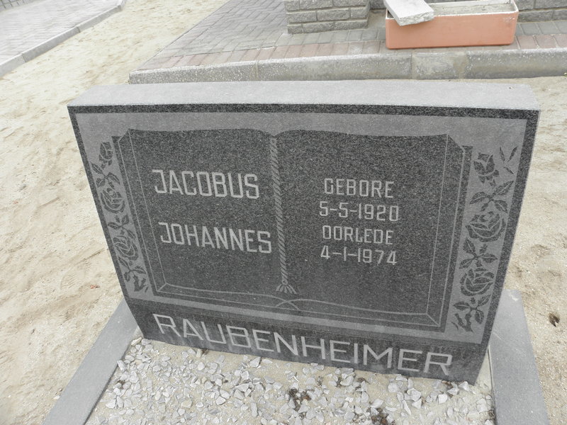 RAUBENHEIMER Jacobus Johannes 1920-1974
