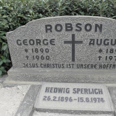 ROBSON George 1890-1960 &amp; Auguste 1892-1973 :: SPERLICH Hedwig 1896-1974