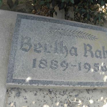 RAHN Bertha 1889-1956