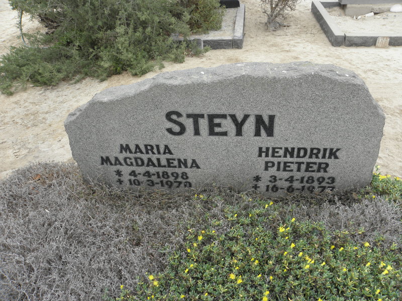 STEYN Hendrik Pieter 1893-1977 &amp; Maria Magdalena 1898-1970