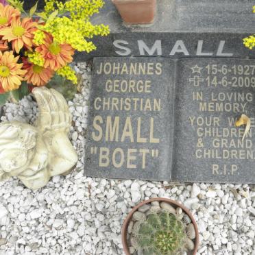 SMALL Johannes George Christian 1927-2009