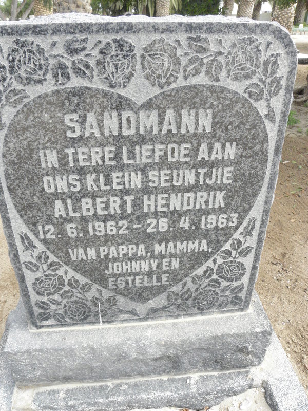 SANDMANN Albert Hendrik 1962-1963