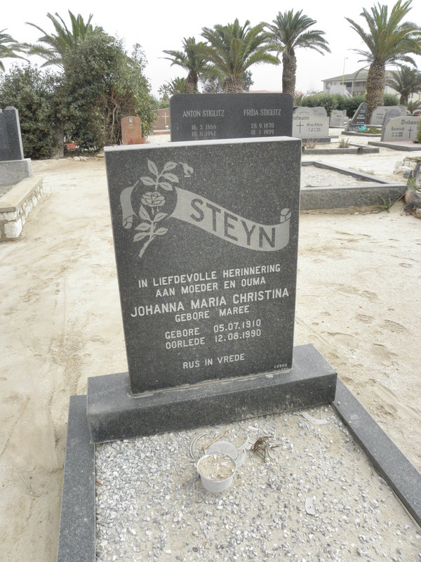 STEYN Johanna Maria Christina nee MAREE 1910-1990