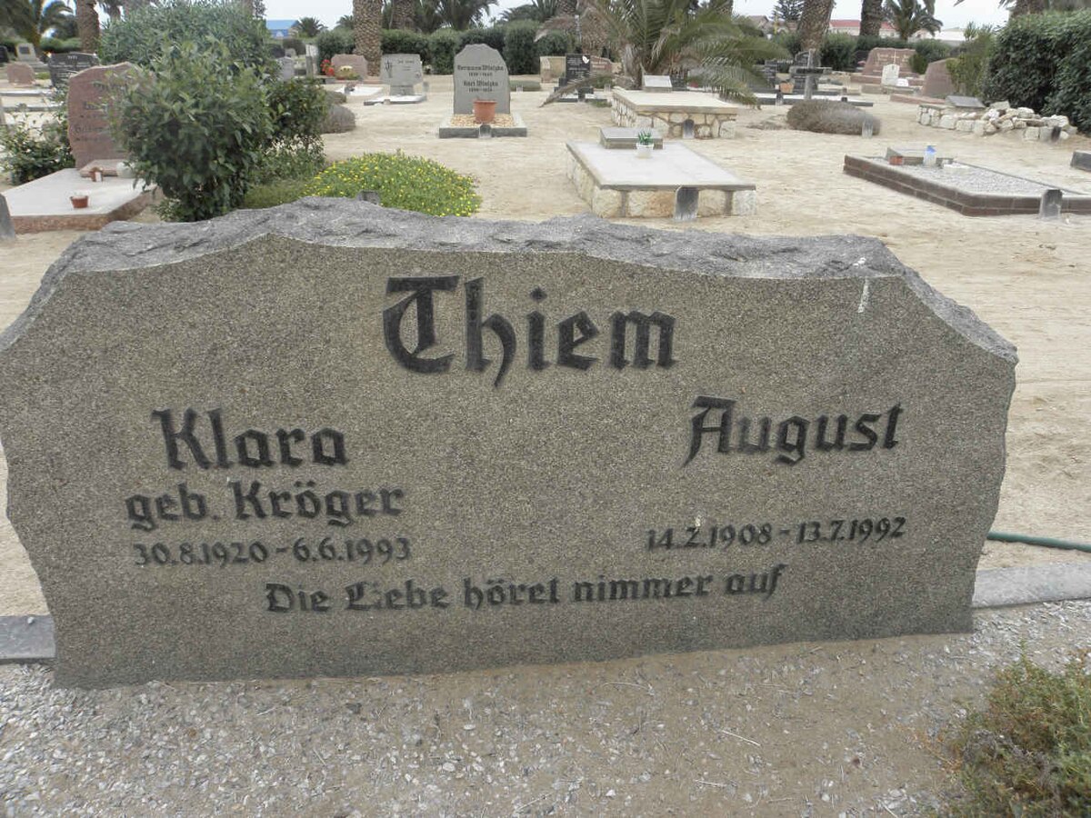 THIEM August 1908-1992 &amp; Klara KRÖGER 1920-1993
