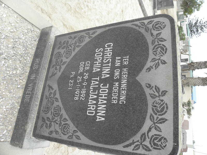 TALJAARD Christina Johanna Sophia 1892-1978