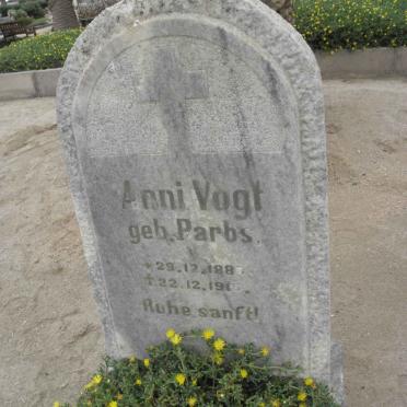 VOGT Anni nee PARBS 1887-1916