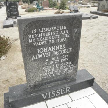 VISSER Johannes Alwyn Jacobus 1922-1995