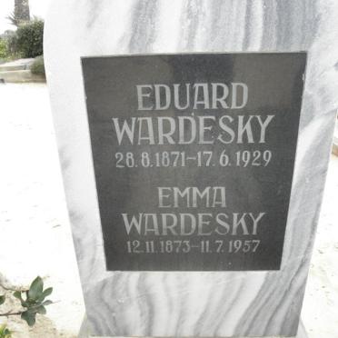 WARDESKY Eduard 1871-1929 &amp; Emma 1873-1957
