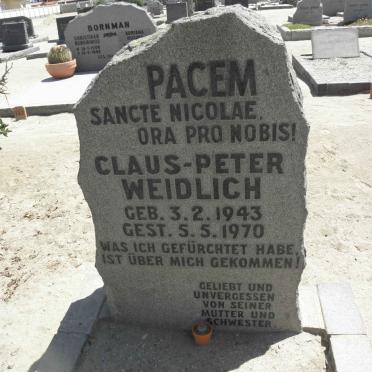 WEIDLICH Claus-Peter 1943-1970