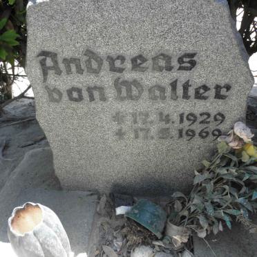 WALTER Andreas, von 1929-1969