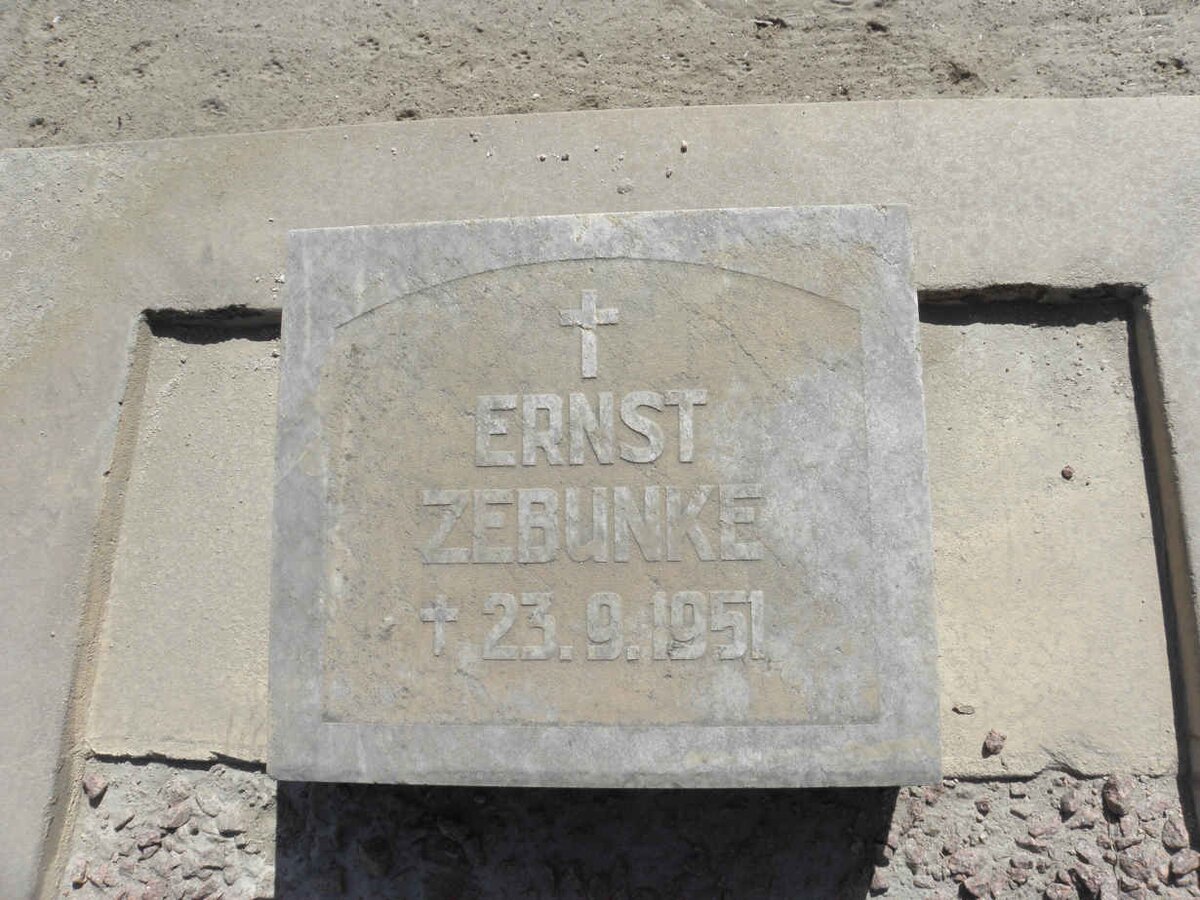 ZEBUNKE Ernst -1951
