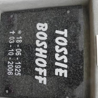 BOSHOFF Tossie 1925-2006
