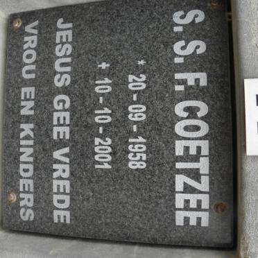 COETZEE S.S.F. 1958-2001