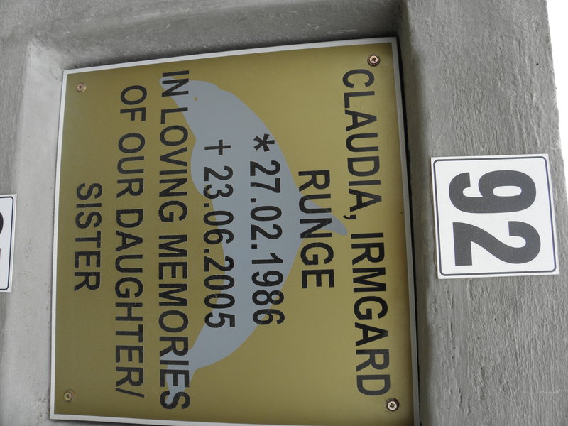 RUNGE Claudia Irmgard 1986-2005