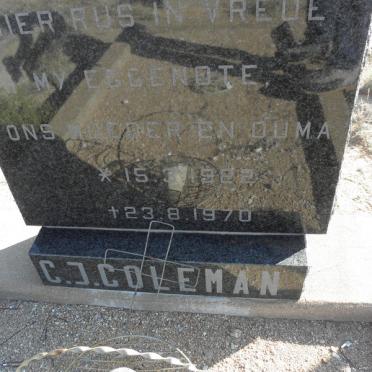 COLEMAN C.J. 1922-1970